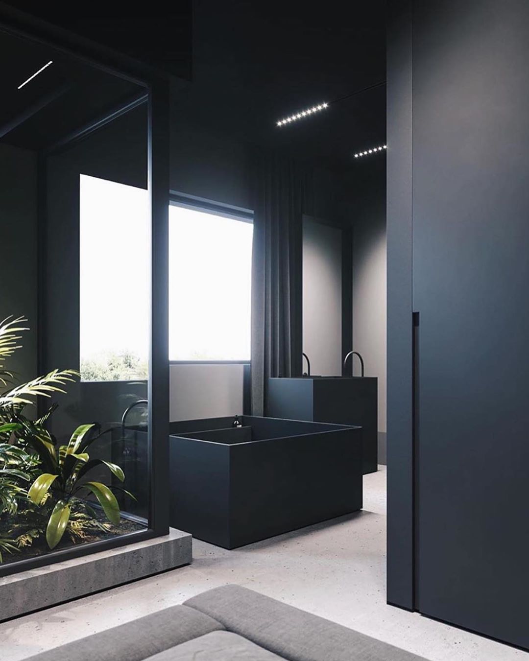 Черная ванная @tamizo_architects